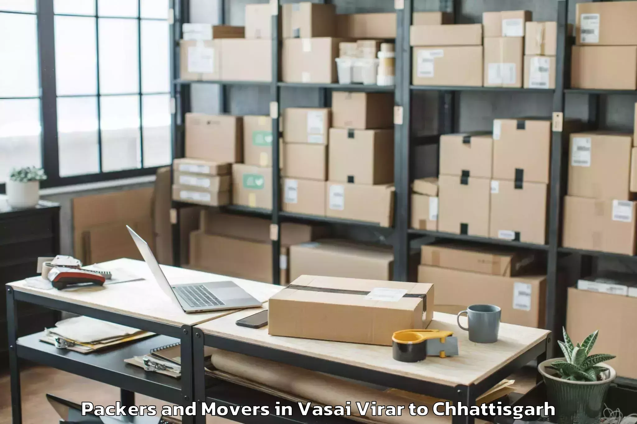 Vasai Virar to Kanker Packers And Movers Booking